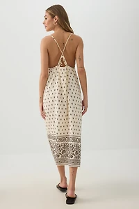 Airy V Neck Midi Dress