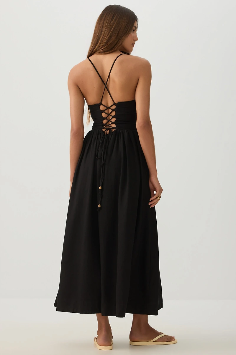 Linen Midi Dress