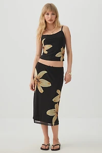 Floral Mesh Tank Top