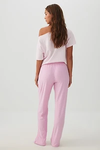 Pantalon de pyjama droit ultradoux imprim
