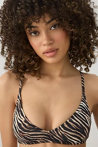 Haut de maillot à imprimé animalier