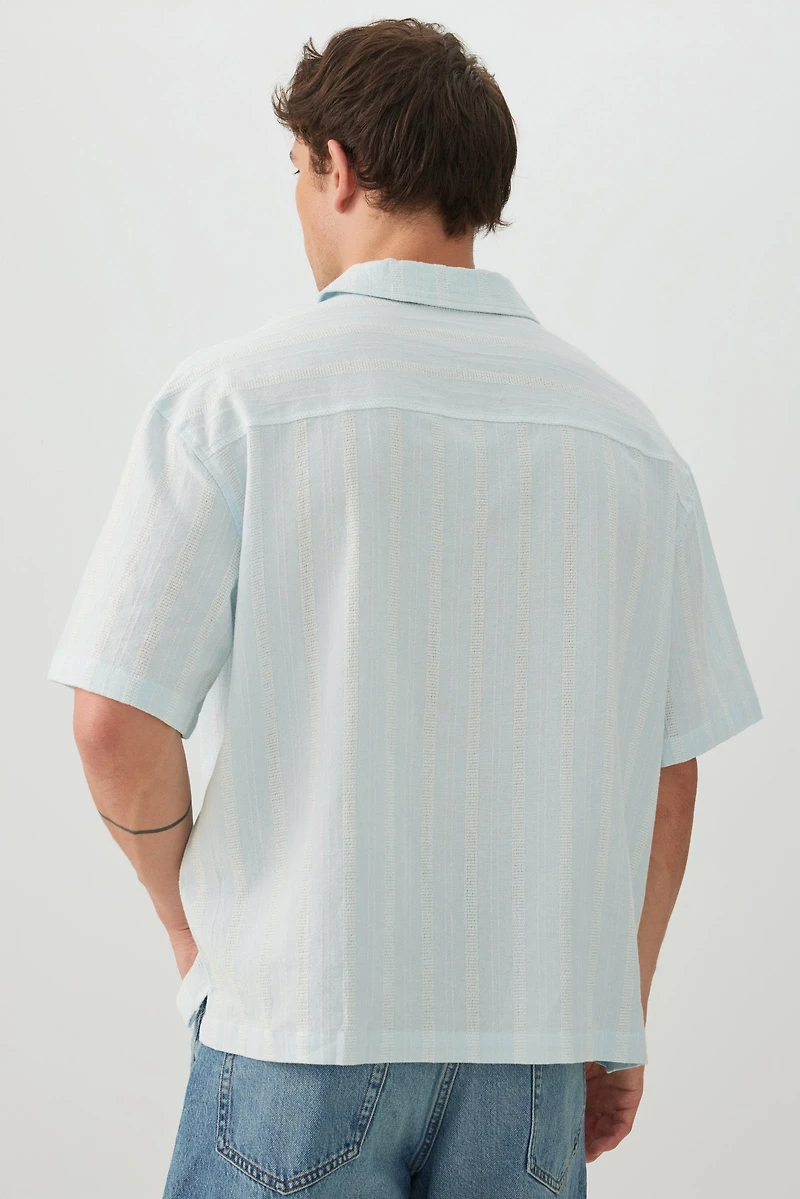 Chemise carée texturée