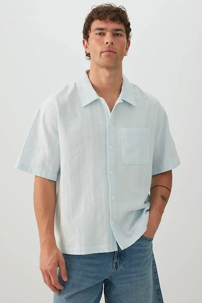 Chemise carée texturée