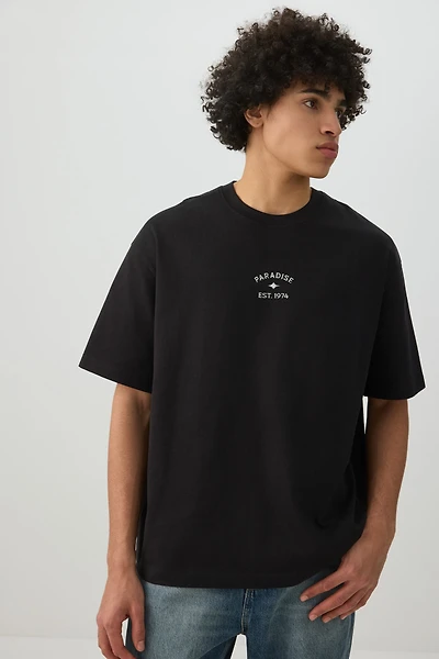 T-shirt à col rond surdimensionn