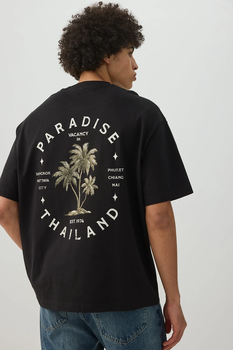 T-shirt à col rond surdimensionn