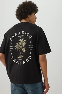 T-shirt à col rond surdimensionn