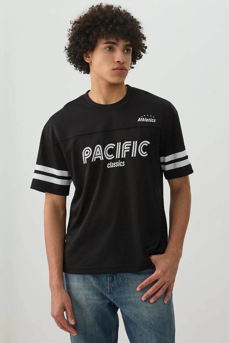 Crew Neck Mesh Sport Top