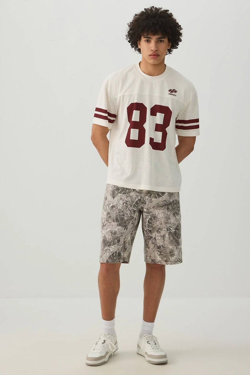 Crew Neck Mesh Sport Top