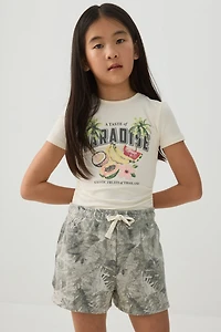 Short en tricot à poche arrière