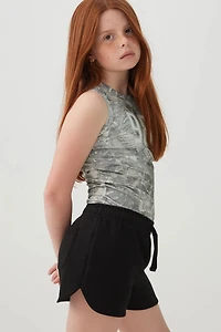 Knit Shorts with Back Pocket