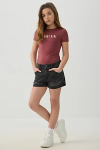 T-shirt froncé imprim