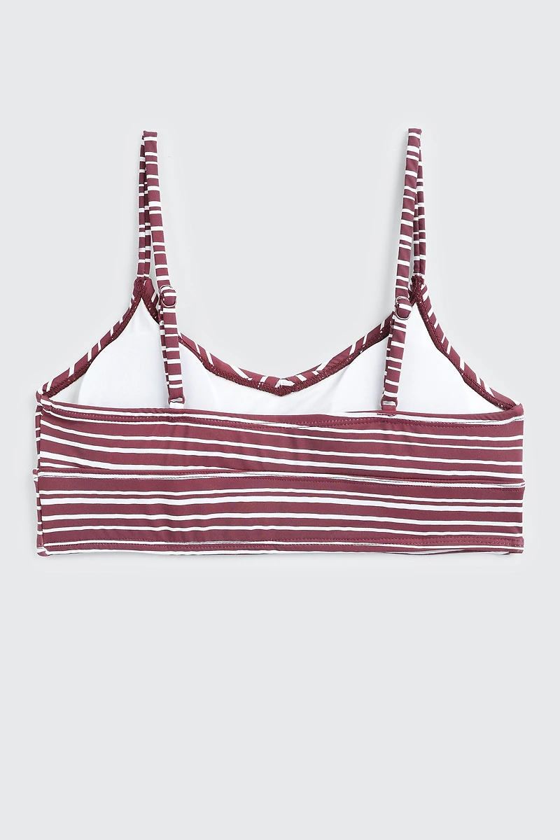 Haut de maillot triangle rayé