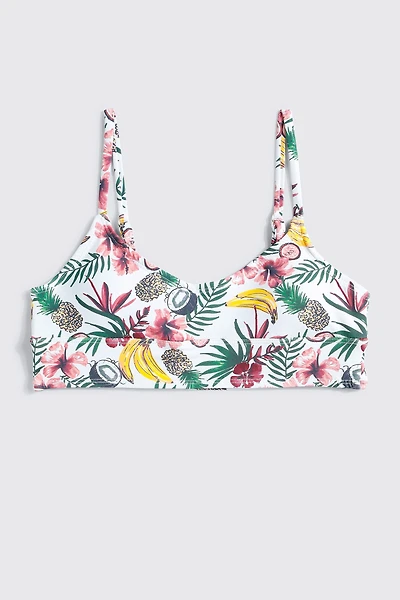 Tropical Fruit Triangle Bikini Top