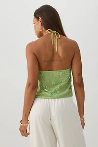 Beaded Halter Top