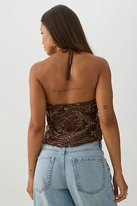 Beaded Halter Top