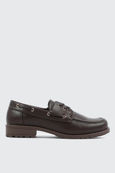 Chaussures bateau en faux cuir