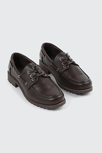 Faux Leather Boat Shoes