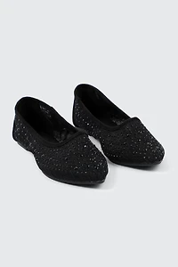 Embellished Lace Flats