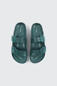 Two-Strap Slide Sandals