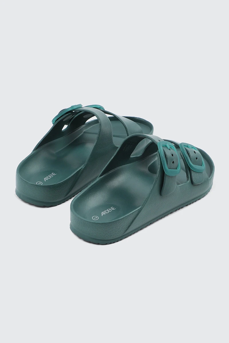 Sandales à glissière deux brides