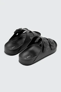 Sandales à glissière deux brides