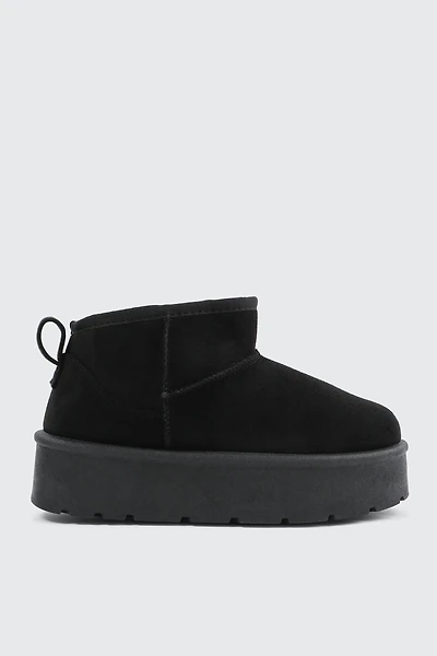 Mini Faux Sheepskin Platform Boots