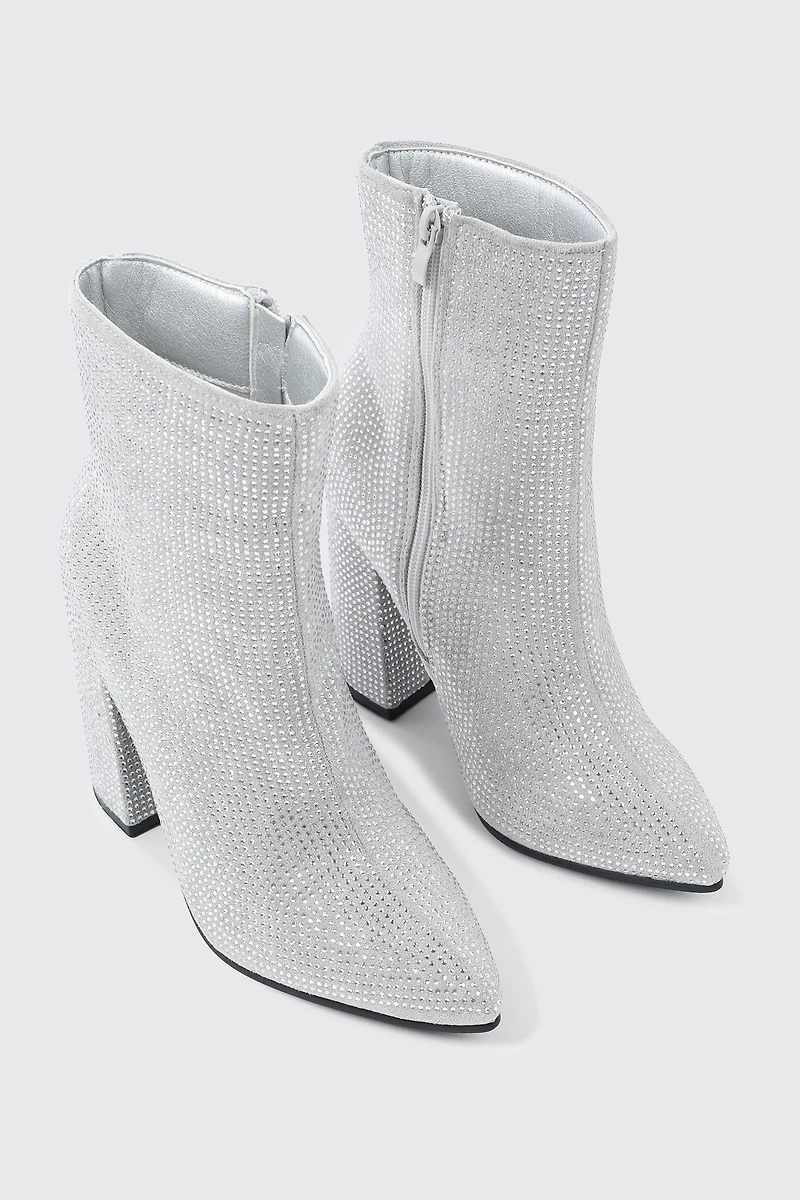 Rhinestone Ankle Boots