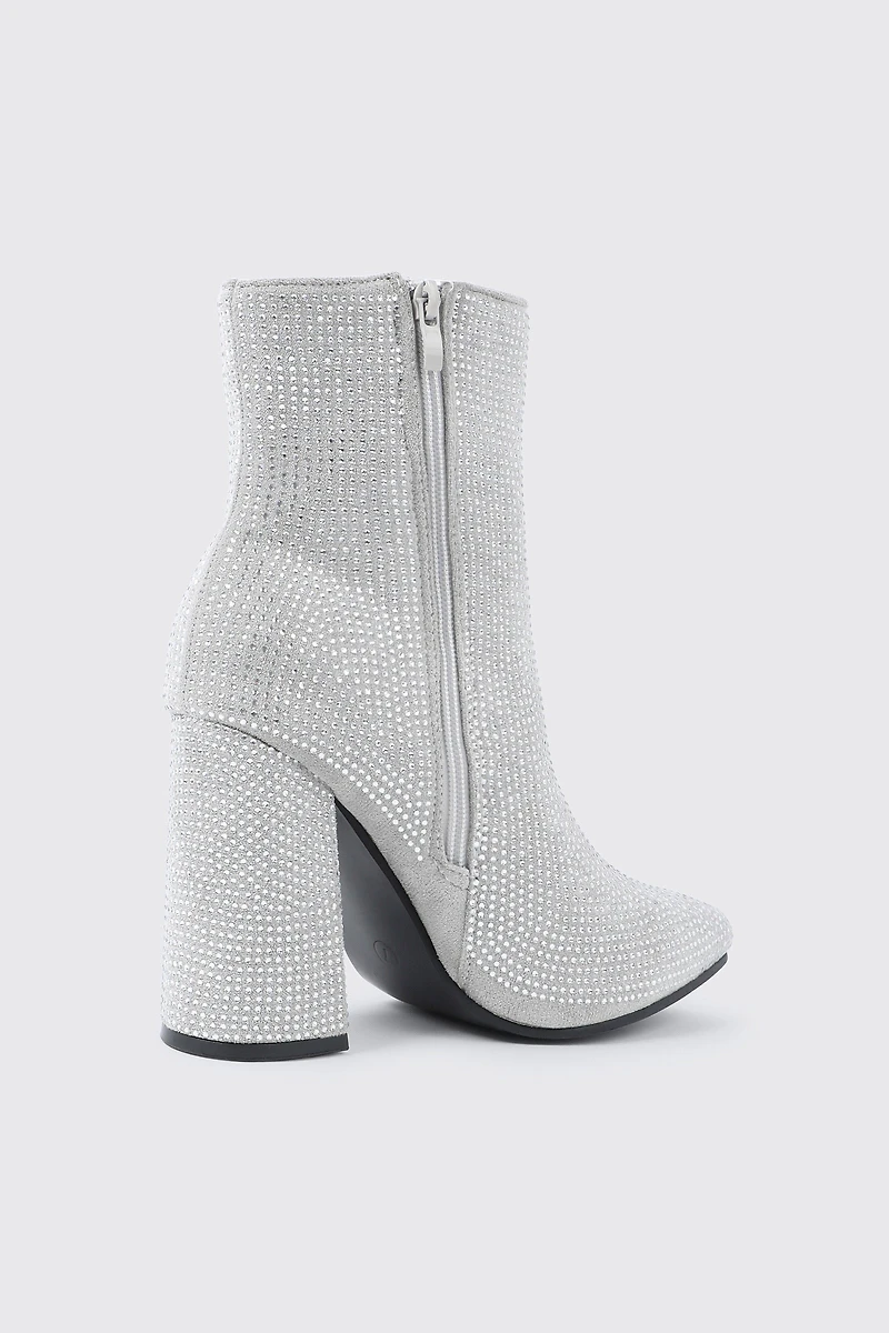 Rhinestone Ankle Boots