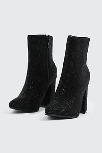 Rhinestone Ankle Boots