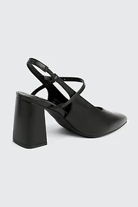 Slingback Block Heel Mary Janes