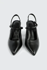 Slingback Block Heel Mary Janes