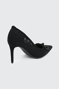 Rhinestone Bow Pumps