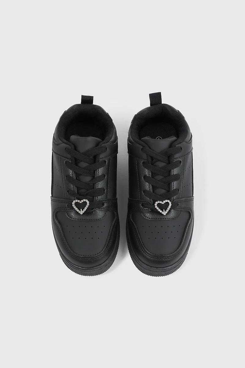 Basketball Sneakers with Charm Detail