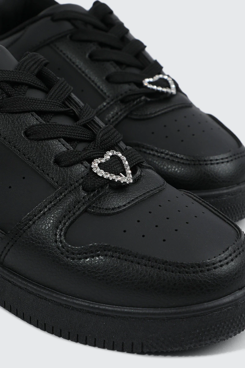 Basketball Sneakers with Charm Detail