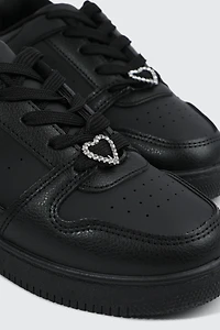 Basketball Sneakers with Charm Detail