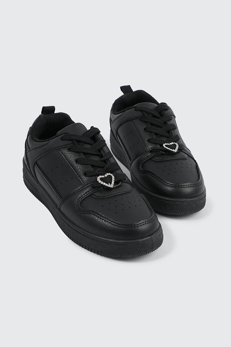 Basketball Sneakers with Charm Detail
