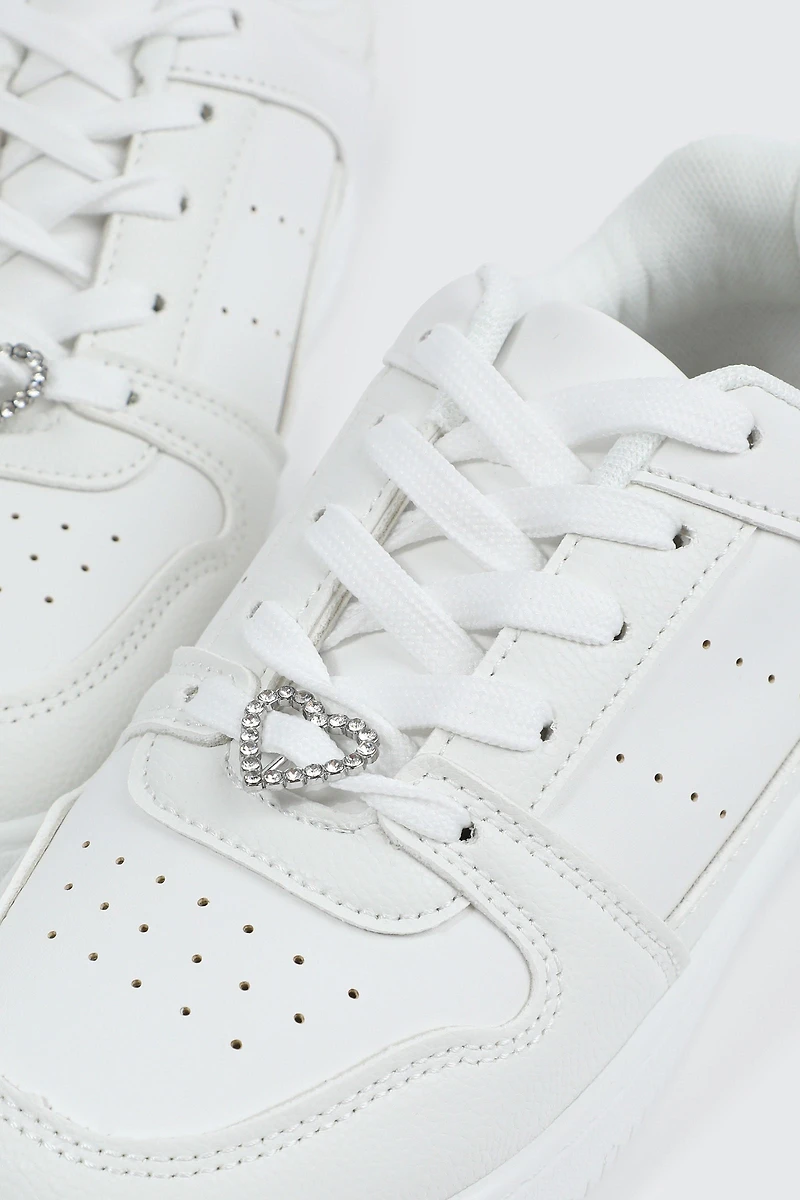 Basketball Sneakers with Charm Detail