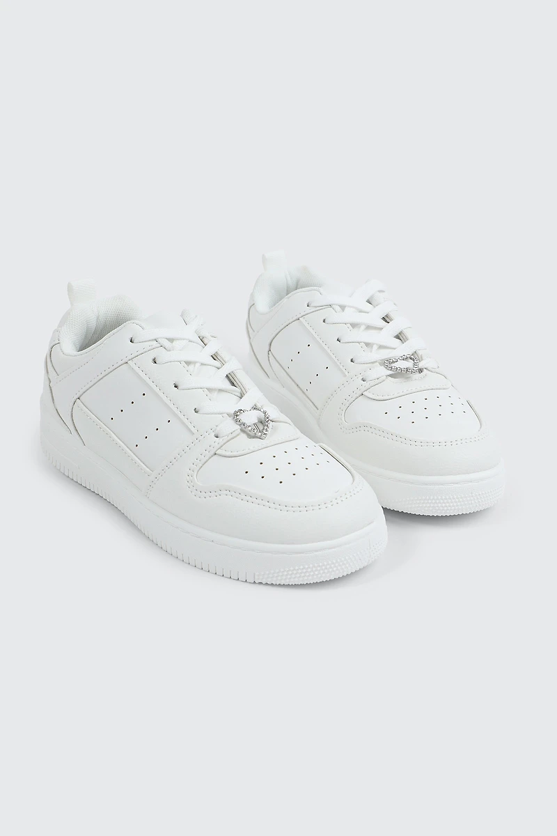 Basketball Sneakers with Charm Detail