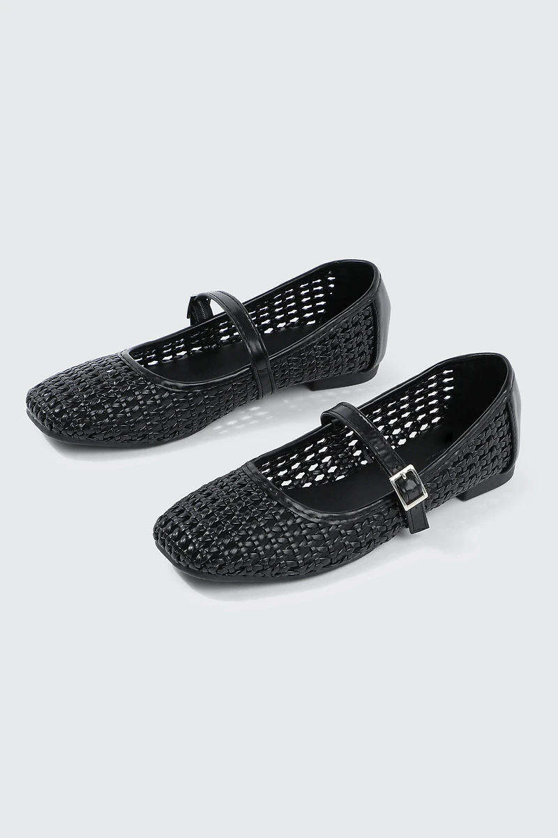 Open Weave Ballet Flats