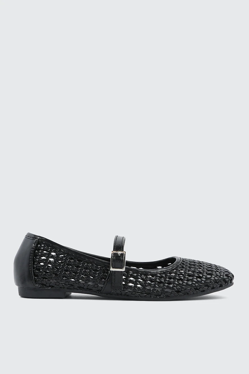 Open Weave Ballet Flats