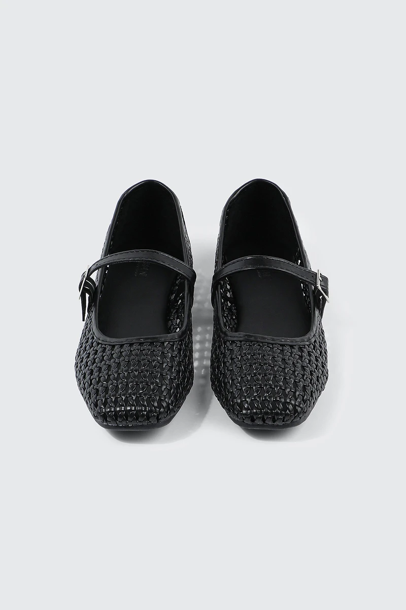 Open Weave Ballet Flats