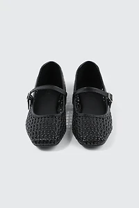 Open Weave Ballet Flats