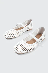 Open Weave Ballet Flats