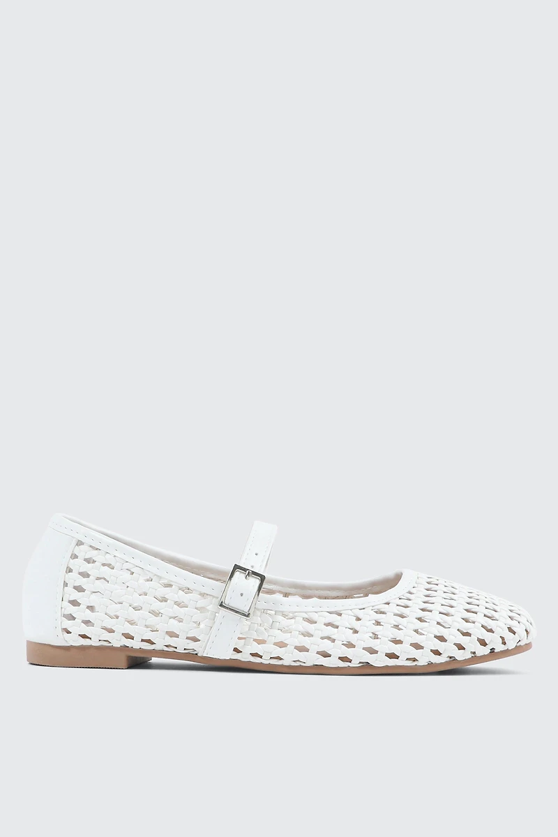 Open Weave Ballet Flats