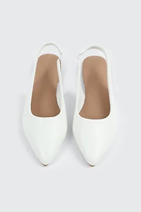 Pointed Toe Slingback Flats