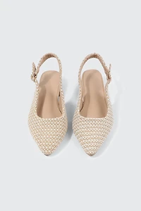 Pointed Toe Slingback Flats