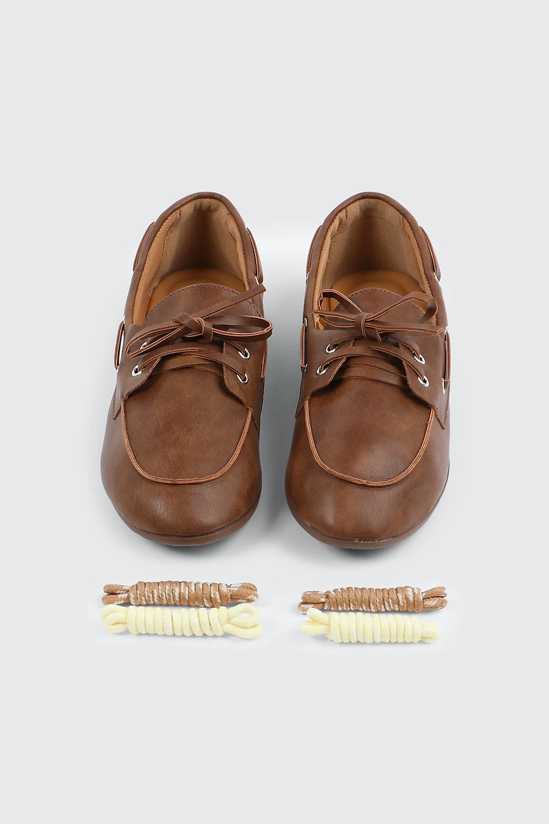 Faux Leather Boat Shoes