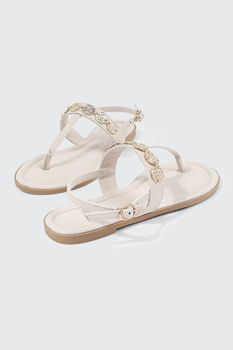 Strappy Sandals with Coin Charms