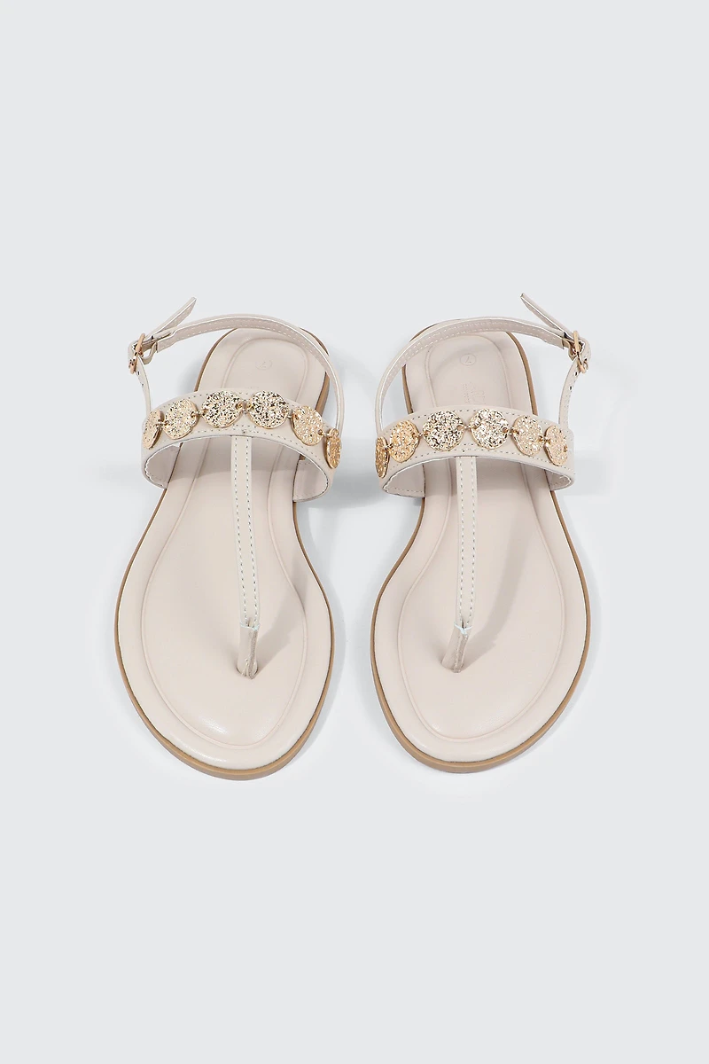 Strappy Sandals with Coin Charms