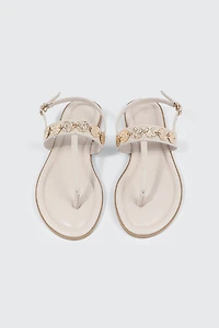 Strappy Sandals with Coin Charms